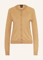 Swetry damskie - Boss Kardigan Fonami beige - miniaturka - grafika 1