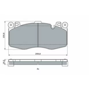 Klocki hamulcowe - komplet BOSCH 0 986 424 387 - Klocki hamulcowe - miniaturka - grafika 1
