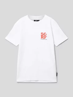 Koszulki dla chłopców - T-shirt z nadrukiem ze sloganem - grafika 1