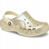Buty dla dziewczynek - Crocs Dziecięce Lekkie Buty Klapki Chodaki Kids Baya Glitter Clog 28-29 - miniaturka - grafika 1