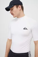 Koszulki męskie - Quiksilver t-shirt męski kolor biały gładki - miniaturka - grafika 1
