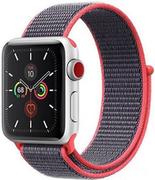 Akcesoria do smartwatchy - Apple Crong Pasek sportowy Crong Nylon Band do Watch 42/44 mm elektryczny różowy CRG-44NLB-PNK - miniaturka - grafika 1