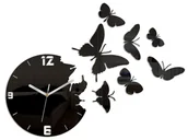 Zegary - Zegar ścienny Butterfly Black - miniaturka - grafika 1