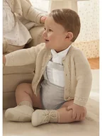 Komplety dla niemowląt - Mayoral Komplet body i szorty 2248 Beżowy Regular Fit - miniaturka - grafika 1