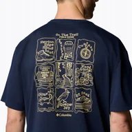 Koszulki męskie - Columbia Cedar Trail Back Graphic Tee 2120381464 Granatowe XL - miniaturka - grafika 1
