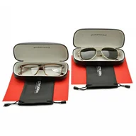Akcesoria do okularów - ZESTAW 6 PRODUKTÓW - 2x Etui na okulary czarne + 2x Ściereczka z mikrofibry + 2x Pokrowiec - miniaturka - grafika 1