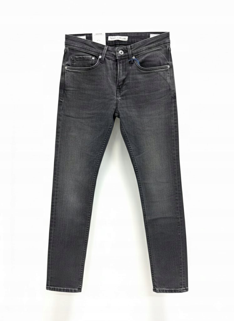 PEPE JEANS SZARE SPODNIE JEANSOWE RURKI Z PRZETARCIAMI 29/32 XQA
