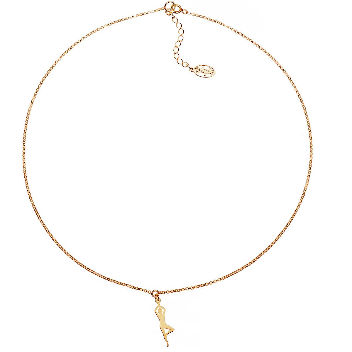 Naszyjnik joga drzewo srebrny pozłacany