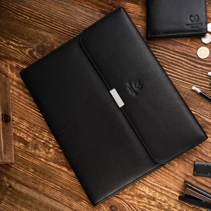 Paolo Peruzzi Biwuar skórzany czarny PAOLO PERUZZI T-43-BL - Teczki i aktówki - miniaturka - grafika 1