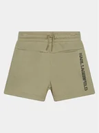 Spodenki damskie - Karl Lagerfeld Kids Szorty sportowe Z30025 D Zielony Regular Fit - miniaturka - grafika 1