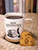 Kubki - Kubek ceramiczny biały Mól książkowy - miniaturka - grafika 1