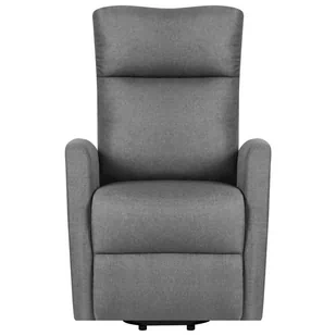vidaXL Podnoszony fotel masujący, rozkładany, jasnoszary, tkanina - Fotele - miniaturka - grafika 1
