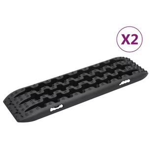 vidaXL Trapy, 2 szt., czarne, 106x30,5x7 cm, nylon - Narzędzia samochodowe - miniaturka - grafika 1