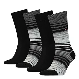 Tommy Hilfiger Skarpety męskie CLSSC (4 sztuki), czarny, 39-42 EU - Skarpetki męskie - miniaturka - grafika 1