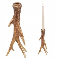 Świeczniki - ŚWIECZNIK RENIFER JELEŃ róg świąteczny kandelabr na prezent upominek święta - miniaturka - grafika 1