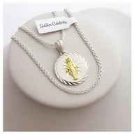 Biżuteria dla dzieci - SREBRNY KOMPLET BIŻUTERII DLA DZIEWCZYNKI KOMUNIA CHRZEST SREBRO 925 GRAWER - miniaturka - grafika 1