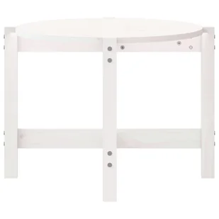 Stolik kawowy, biały, 118x63x45 cm, lite drewno sosnowe Lumarko - Ławy i stoliki kawowe - miniaturka - grafika 7