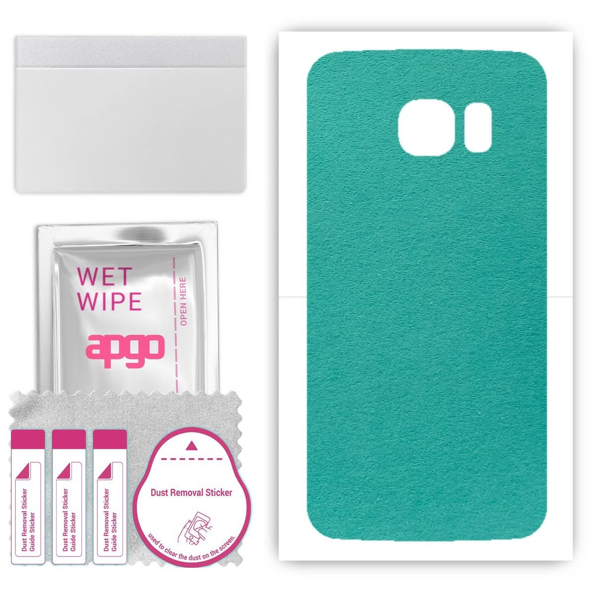 Folia naklejka skórka strukturalna na TYŁ Zamsz do Samsung Galaxy S6 Edge SM-G925F - Zamsz Miętowy - apgo SKINS