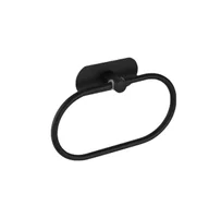 Ręczniki - INF Wieszak na ręcznik łazienkowy, wykonany ze stali nierdzewnej Czarny - miniaturka - grafika 1