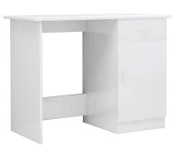 Biurka - EDINOS Biurko z szafką w kolorze białym z połyskiem - Derma - miniaturka - grafika 1