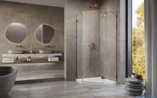 Radaway Essenza Pro Brushed Copper Ptj kabina pięciokątna 90x100 prawa szczotkowana miedź 10100000-93-01R/10100700-01-01 - Kabiny prysznicowe Radaway Essenza Pro Brushed Copper Ptj kabina pięciokątna 90x100 prawa szczotkowana miedź 10100000-93-01R/10100700-01-01 - Kabiny prysznicowe - miniaturka - grafika 4