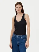 Koszulki i topy damskie - Calvin Klein Top K20K208246 Czarny Slim Fit - miniaturka - grafika 1