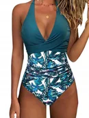 Stroje kąpielowe - Strój Kąpielowy Jednoczęściowy W Kwiaty "M" - miniaturka - grafika 1