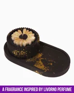 Świece - Zestaw Złoty Blask Natury - Świeca Perfumowana 75ml - Podstawka Gipsowa - Zapach Inspirowany Perfumami Livorno - miniaturka - grafika 1