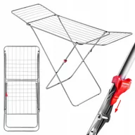 Suszarki na ubrania - Suszarka stojąca na pranie Sanna 171 x 97 cm, srebrna - miniaturka - grafika 1