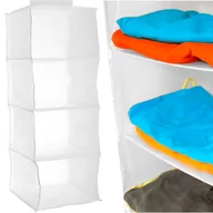 Meble modułowe i akcesoria - Organizer Wiszący Do Szafy Na Ubrania 4 Półki Biały - miniaturka - grafika 1