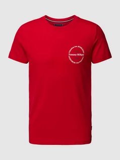 Koszulki męskie - T-shirt o kroju slim fit z okrągłym dekoltem - grafika 1