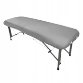 Stoły i łóżka do masażu - POKRYCIE NA STÓŁ DO MASAŻU OLEJOODPORNE Z GUMKĄ 64X184CM SZARE - miniaturka - grafika 1