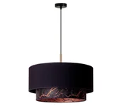 Lampy sufitowe - Duolla - Żyrandol na lince NANTES 1xE27/15W/230V śr. 45 cm czarny/miedź - miniaturka - grafika 1