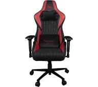 Fotele gamingowe - Konix Hel Gamingowy do 150kg Skóra ECO Czarno-czerwony - miniaturka - grafika 1