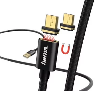 KABEL ŁADUJĄCY/DATA "MAGNETYCZNY" MICRO USB 1m CZARNY - Kable USB - miniaturka - grafika 3