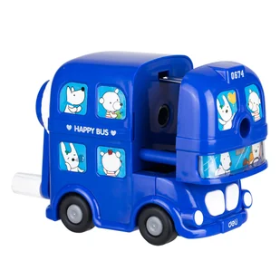 Niebieska temperówka Deli ręczna na korbkę CARS - Temperówki - miniaturka - grafika 1