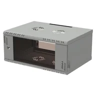 Szafy rack - Szafa wisząca Professional 19" 4U, 450mm, drzwi szklane, szara - miniaturka - grafika 1