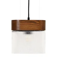 Lampy sufitowe - Lampa wisząca nad stół Flumina FLA122P0 drewniana brązowa - miniaturka - grafika 1