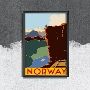 Plakat vintage Norwegia - Plakaty - miniaturka - grafika 1