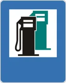 Wyposażenie miejsc publicznych - Znak drogowy informacyjny D-23 Stacja paliwowa - miniaturka - grafika 1