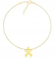 Bransoletki - Złota bransoletka na nogę CELEBRYTKA PUZZEL PUZEL - miniaturka - grafika 1