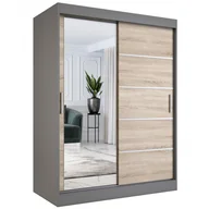Szafy - Szafa przesuwna antracyt + dąb sonoma 150 cm Irving 13X - miniaturka - grafika 1