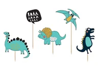 Urodziny dziecka - PartyDeco Dekoracja na tort "Dinozaury", 10,5 - 20 cm, 5 szt KPT31 - miniaturka - grafika 1