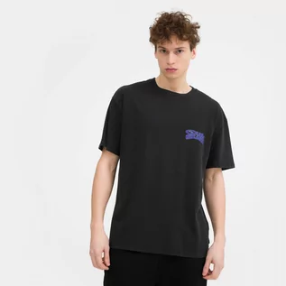 Koszulki sportowe męskie - Męski t-shirt z nadrukiem QUIKSILVER Thorndog - czarny - grafika 1