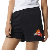 Spodnie sportowe damskie - Spodenki New Balance WS21551BK - czarne - miniaturka - grafika 1