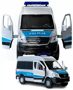Autko Resorak POLICJA Mercedes BENZ SPRINTER modele auta kolekcjonerskie 1:34 - Samochody i pojazdy dla dzieci - miniaturka - grafika 1