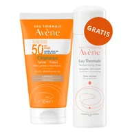 Balsamy i kremy do opalania - Avene Cleanance Sun, krem ochronny do twarzy, koloryzujący, skóra tłusta i skłonna do niedoskonałości, SPF 50+, 50 ml + woda termalna, 50 ml gratis - miniaturka - grafika 1