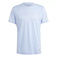 Koszulki męskie - adidas Męski T-shirt (Short Sleeve) Run It Tee M, Blue Dawn, IC7631, S - miniaturka - grafika 1