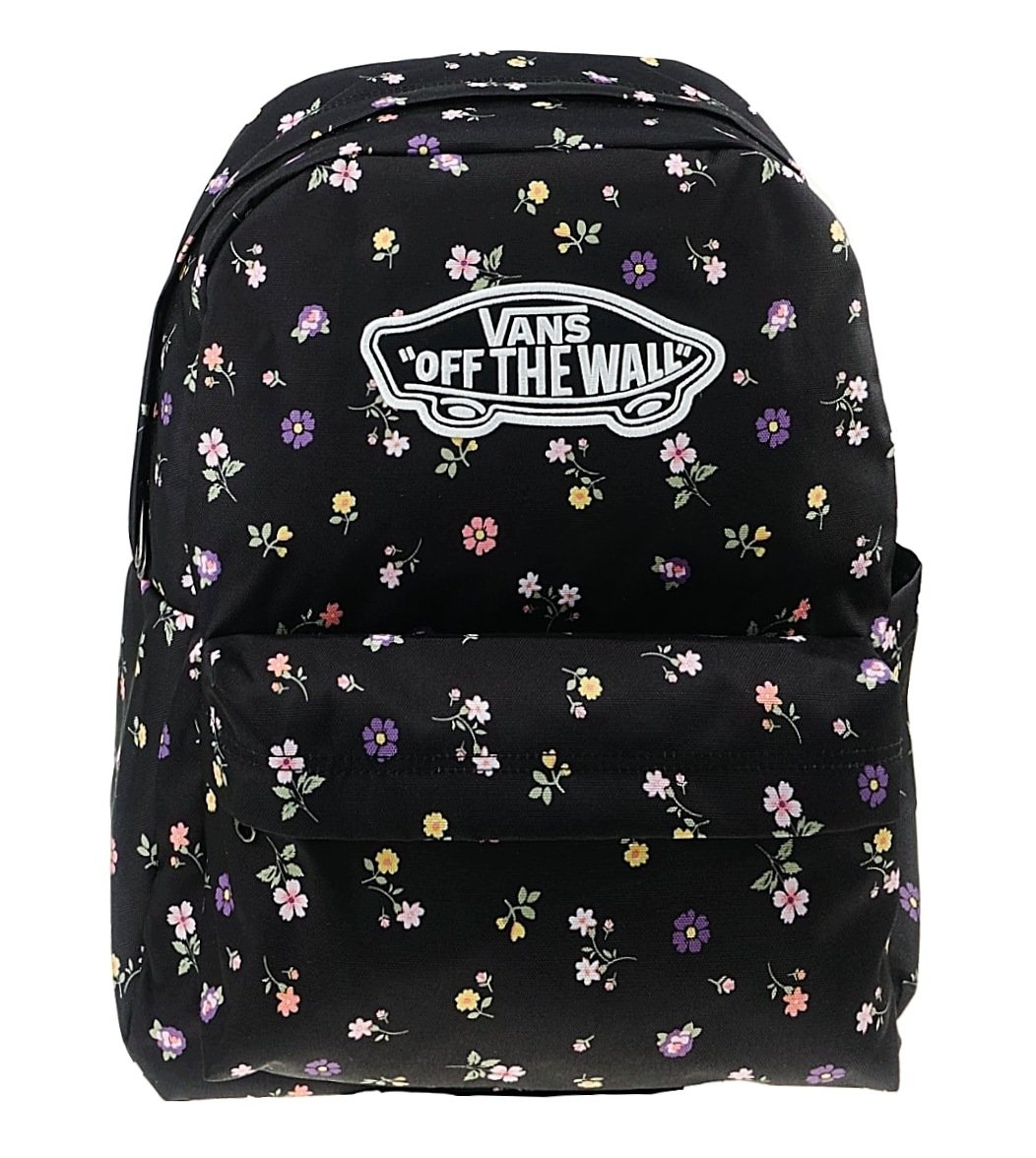 Plecak Vans szkolny Old Skool VN000H4YHTL czarny, kwiaty