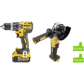 Zestawy narzędziowe - DeWALT Wkrętarka DCD796P2 Szlifierka DCG405 18V - miniaturka - grafika 1